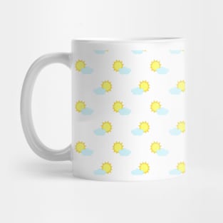 Sun and Clouds Pattern 2 Mug